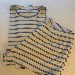 Lake Pajamas (Blue and White Striped, Size Medium)